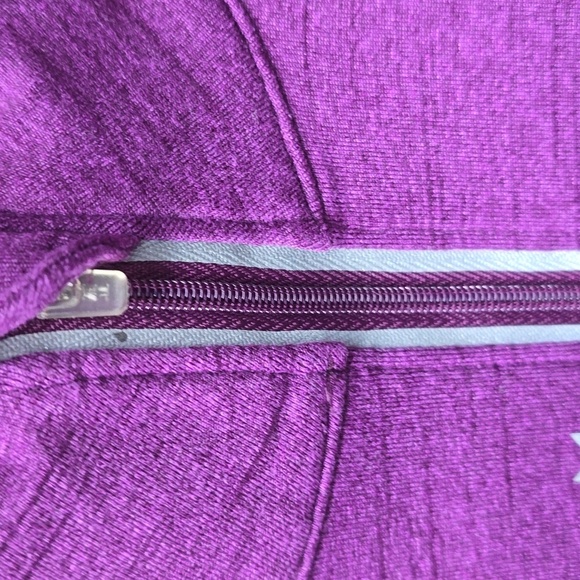 Reebok Cold Weather Compression Fitted Jacket purple 1/4 zip XS violet space dye - Picture 7 of 10